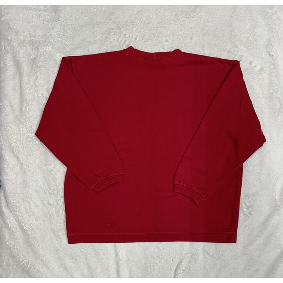 Vintage 90s LEVIS Jeans Womens Size Large Crewneck Sweater  Red Embroidered Logo - Picture 10 of 10